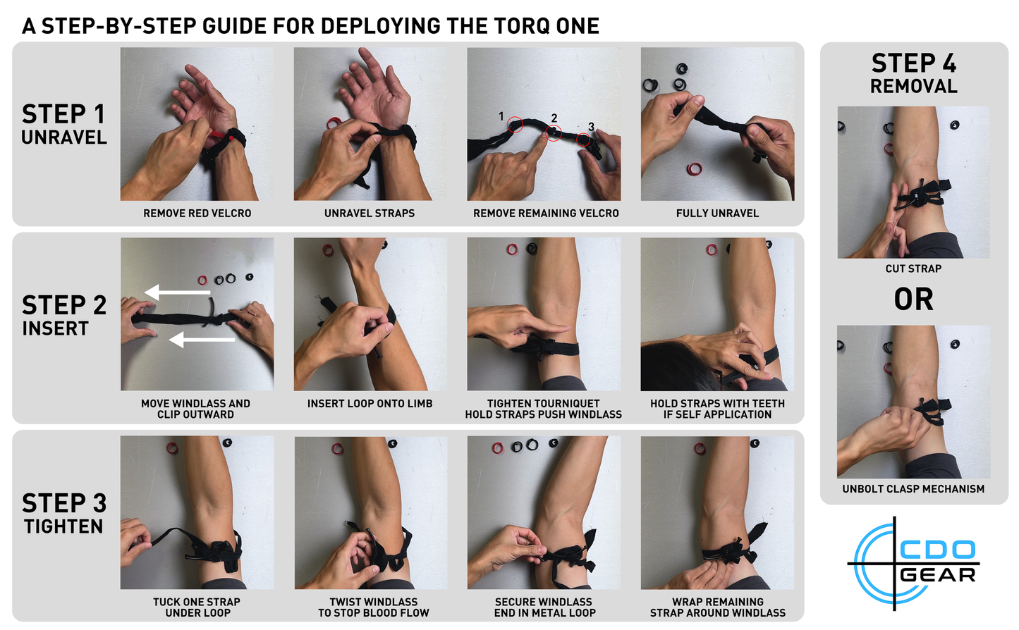 CDO Gear TORQ ONE® Everyday Carry Tourniquet Bracelet (Pack of 2)